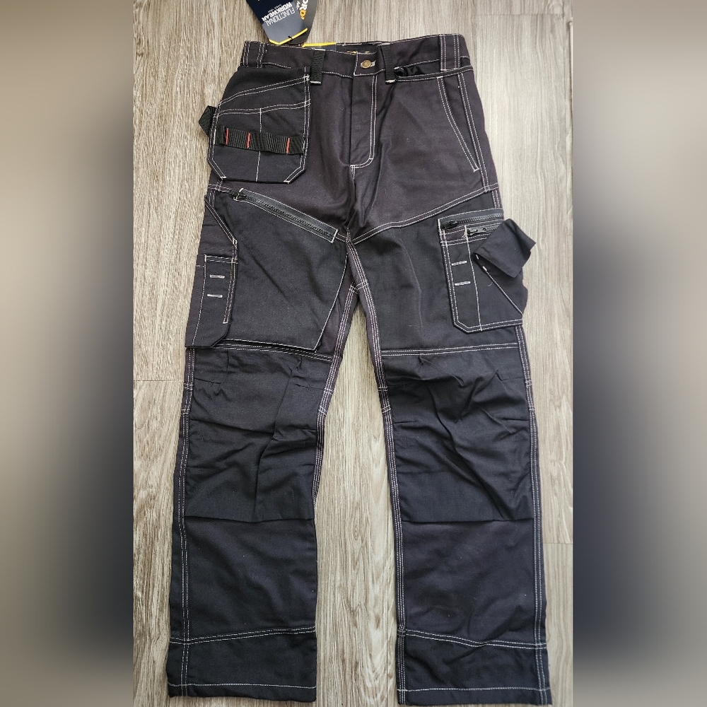 Blaklader 1600 Bantam Work Pants Mens 32x34 BLK Heavy Duty Cordura Carpenter NWT